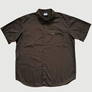Columbia Sportswear Charlie View EXS Men’s Short Sleeve Brown Shirt Cotton XL